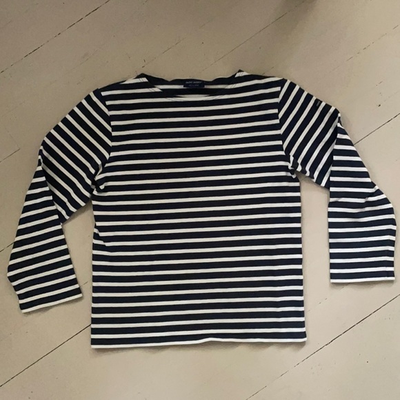 Saint James Navy & Ecru Tee Size Small - Picture 1 of 6